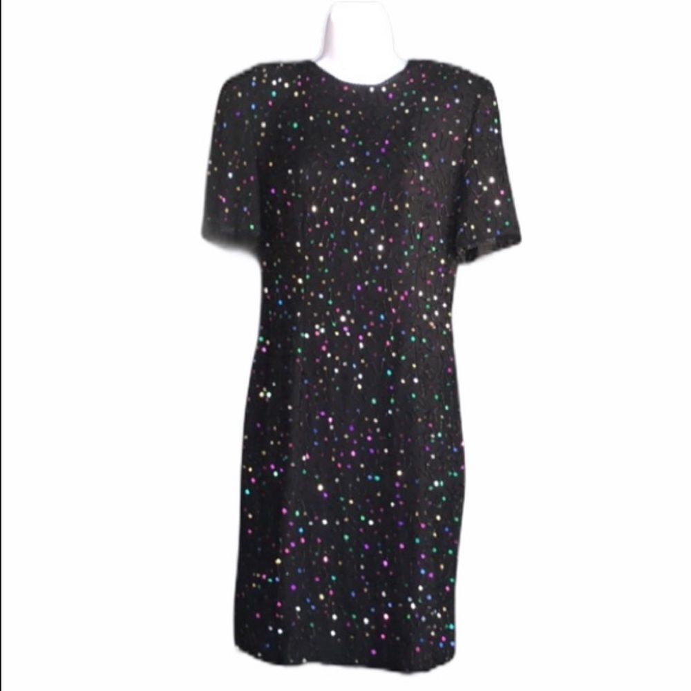 Vintage Stenay Silk‎ Beaded Dress
